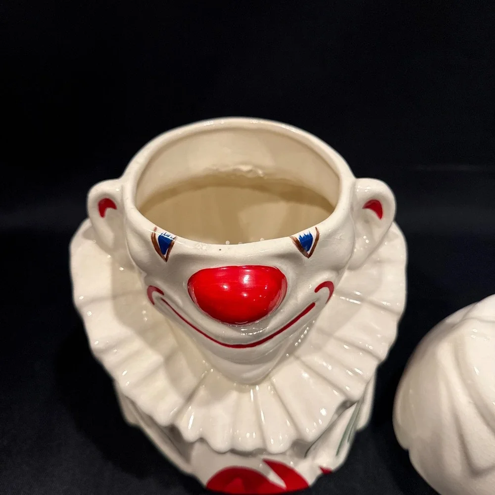 VTG 1940s McCoy Pottery Clown Cookie Jar Ceramic Mid Century Hand Painted 10